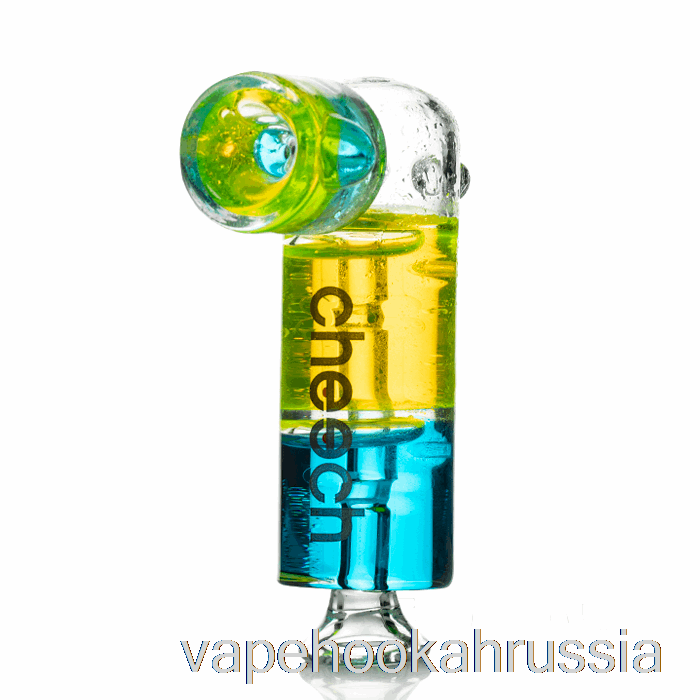 Vape Russia Cheech Glass, двойная замораживаемая ручная трубка, синий/зеленый